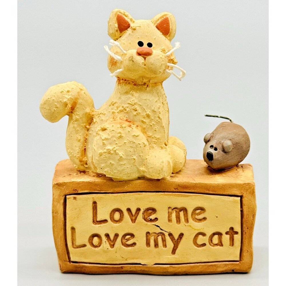Blossom Bucket Suzi Love Me Love My Cat Mouse Figurine 3 inch
